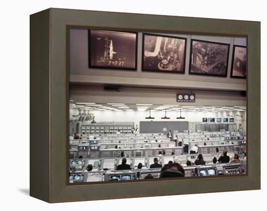 NASA Launch Control During Apollo 8, the First Manned Mission to the Moon-null-Framed Stretched Canvas