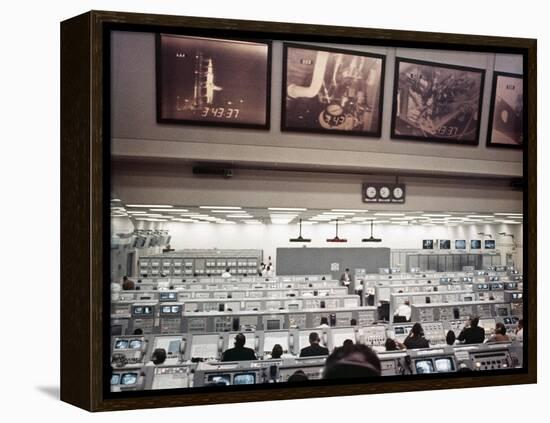 NASA Launch Control During Apollo 8, the First Manned Mission to the Moon-null-Framed Stretched Canvas