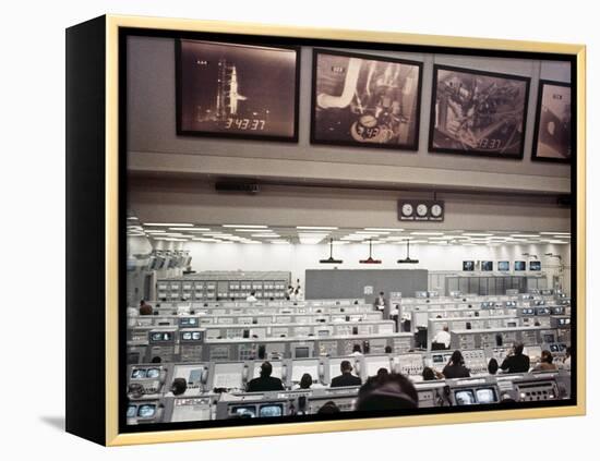 NASA Launch Control During Apollo 8, the First Manned Mission to the Moon-null-Framed Stretched Canvas