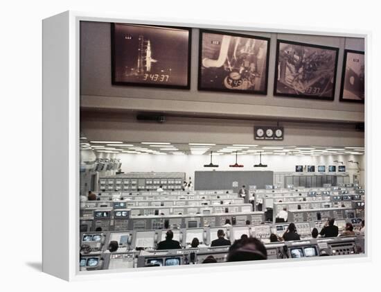 NASA Launch Control During Apollo 8, the First Manned Mission to the Moon-null-Framed Stretched Canvas