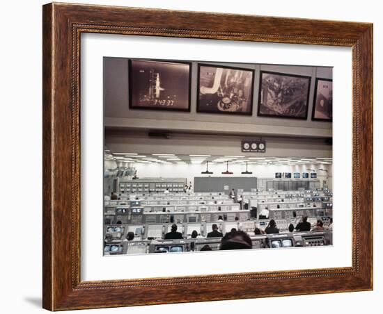 NASA Launch Control During Apollo 8, the First Manned Mission to the Moon-null-Framed Photo