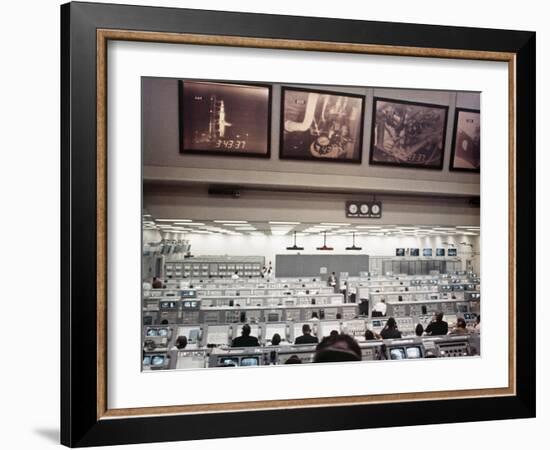 NASA Launch Control During Apollo 8, the First Manned Mission to the Moon-null-Framed Photo