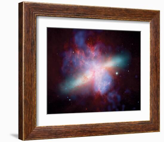 NASA - M82 Rainbow Galaxy-null-Framed Art Print