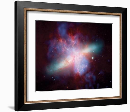 NASA - M82 Rainbow Galaxy-null-Framed Art Print