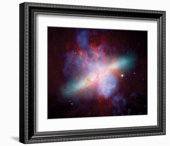 NASA - M82 Rainbow Galaxy-null-Framed Art Print