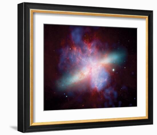 NASA - M82 Rainbow Galaxy-null-Framed Art Print