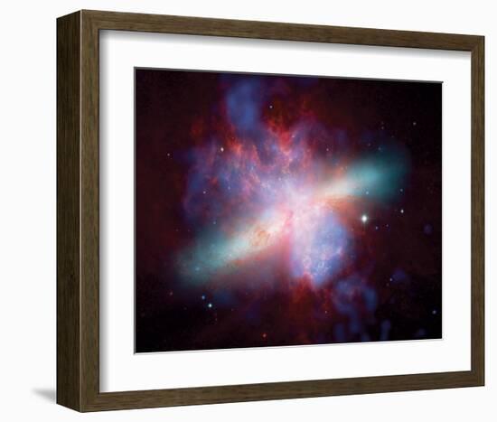 NASA - M82 Rainbow Galaxy-null-Framed Art Print