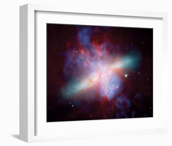 NASA - M82 Rainbow Galaxy-null-Framed Art Print