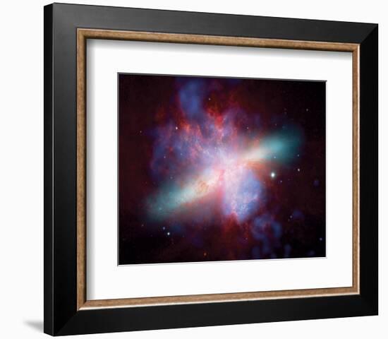 NASA - M82 Rainbow Galaxy-null-Framed Art Print