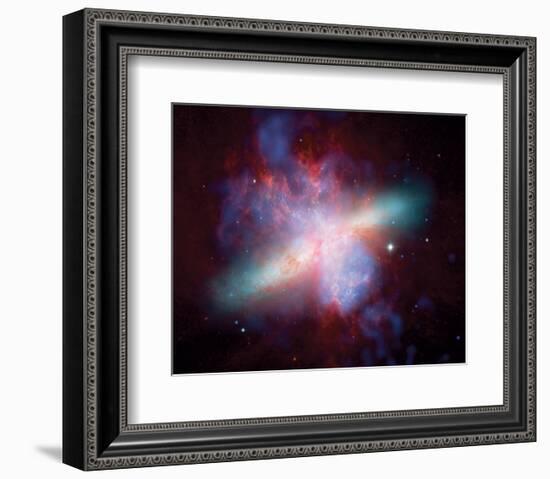 NASA - M82 Rainbow Galaxy-null-Framed Art Print