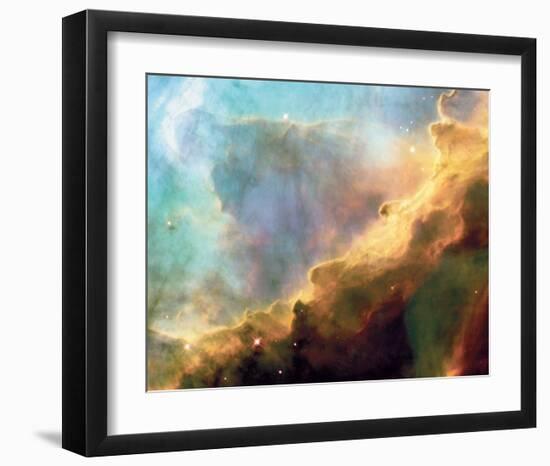 NASA - Perfect Storm Swan Nebula M17-null-Framed Art Print