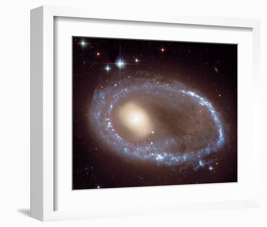 NASA - Ring Nucleus of Galaxy AM 0644-741-null-Framed Art Print