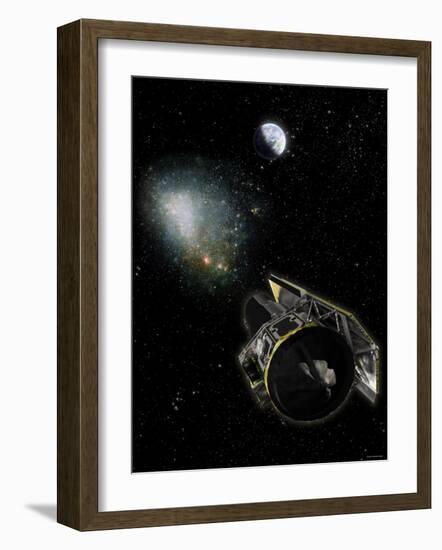 NASA's Spitzer Space Telescope and an Invisible Milky Way Object Called OGLE-2005-SMC-001-Stocktrek Images-Framed Photographic Print