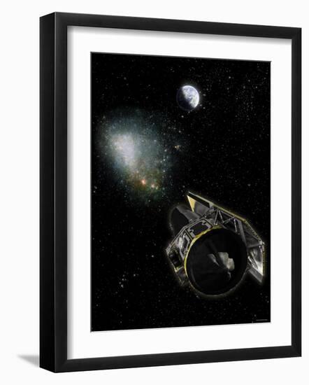 NASA's Spitzer Space Telescope and an Invisible Milky Way Object Called OGLE-2005-SMC-001-Stocktrek Images-Framed Photographic Print