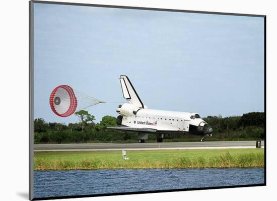 NASA Space Shuttle Landing-null-Mounted Art Print