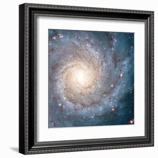 NASA - Spiral Galaxy M74-null-Framed Art Print