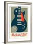 Nashville, Tennessee - Rock and Roll - Electric Guitar - Lantern Press Artwork-Lantern Press-Framed Art Print