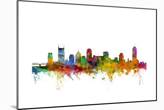 Nashville Tennessee Skyline-Michael Tompsett-Mounted Art Print