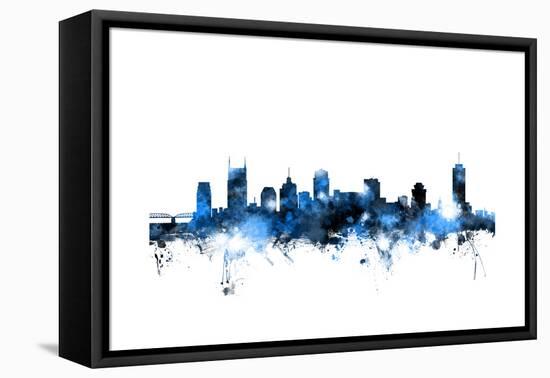 Nashville Tennessee Skyline-Michael Tompsett-Framed Stretched Canvas