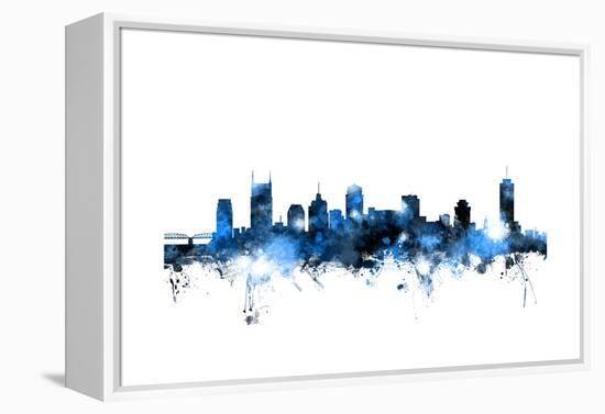 Nashville Tennessee Skyline-Michael Tompsett-Framed Stretched Canvas