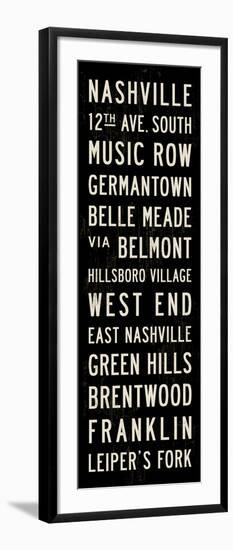 Nashville Transit Sign-Michael Jon Watt-Framed Giclee Print