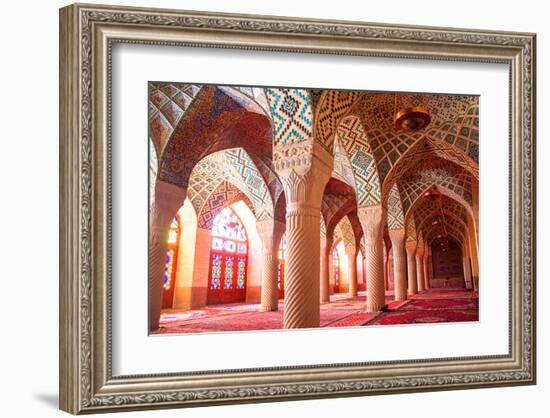 Nasir al-Mulk mosque Shiraz Iran-null-Framed Art Print