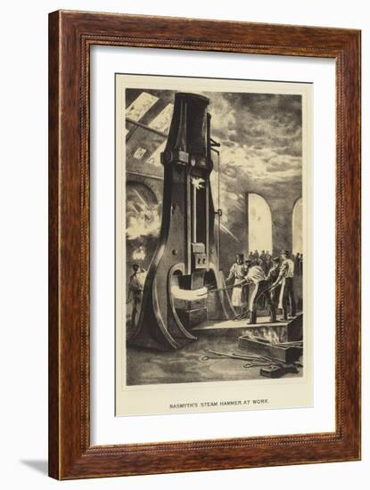 Nasmyth's Steam Hammer at Work-null-Framed Giclee Print