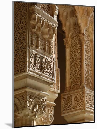 Nasrid Palaces Columns, Alhambra, UNESCO World Heritage Site, Granada, Andalucia, Spain, Europe-Godong-Mounted Photographic Print
