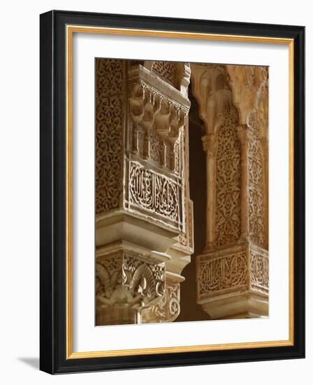 Nasrid Palaces Columns, Alhambra, UNESCO World Heritage Site, Granada, Andalucia, Spain, Europe-Godong-Framed Photographic Print