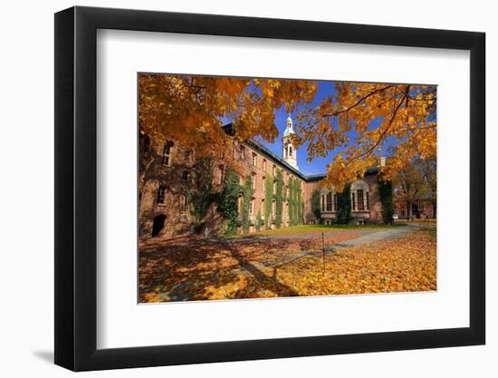 Nassau Hall At Fall, Princeton University-George Oze-Framed Photographic Print