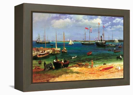 Nassau Port-Albert Bierstadt-Framed Stretched Canvas