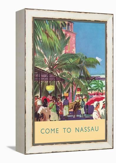 Nassau Travel Poster-null-Framed Stretched Canvas