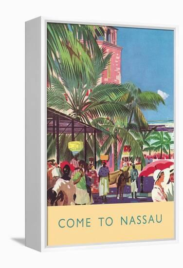 Nassau Travel Poster-null-Framed Stretched Canvas