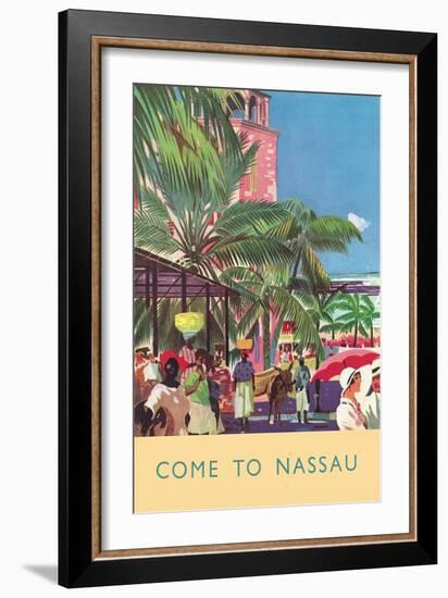 Nassau Travel Poster-null-Framed Art Print