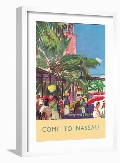 Nassau Travel Poster-null-Framed Art Print