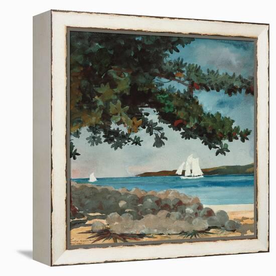 Nassau: Wasser und Segelboot (Nassau: Water and Sailboat). 1899-Winslow Homer-Framed Premier Image Canvas