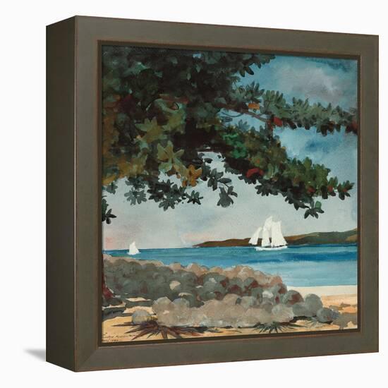 Nassau: Wasser und Segelboot (Nassau: Water and Sailboat). 1899-Winslow Homer-Framed Premier Image Canvas