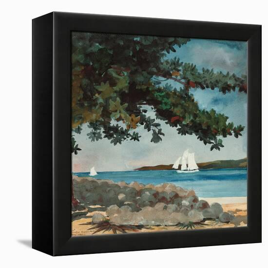 Nassau: Wasser und Segelboot (Nassau: Water and Sailboat). 1899-Winslow Homer-Framed Premier Image Canvas