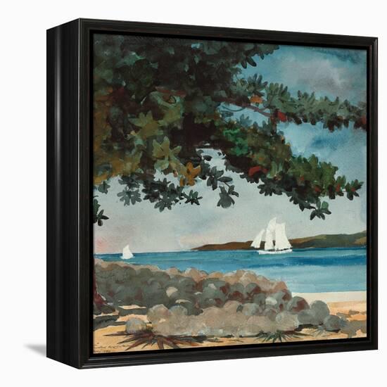 Nassau: Wasser und Segelboot (Nassau: Water and Sailboat). 1899-Winslow Homer-Framed Premier Image Canvas