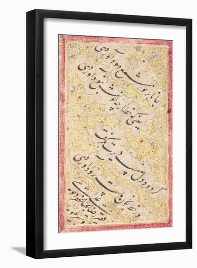 Nasta'Liq Quatrain, 1606-7-Riza-i Abbasi-Framed Giclee Print