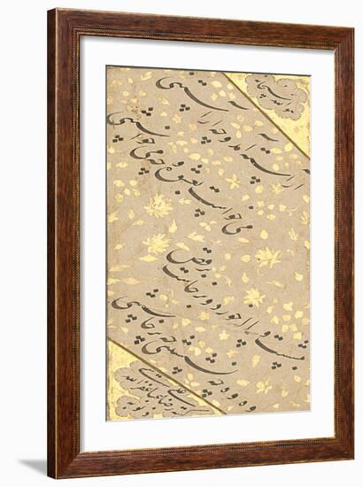 Nasta'liq Quatrain-Riza-i Abbasi-Framed Giclee Print