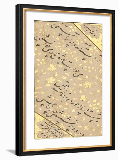 Nasta'liq Quatrain-Riza-i Abbasi-Framed Giclee Print