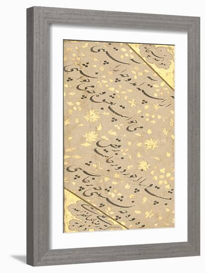 Nasta'liq Quatrain-Riza-i Abbasi-Framed Giclee Print