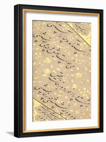 Nasta'liq Quatrain-Riza-i Abbasi-Framed Giclee Print