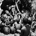 Chief Acts Out a Story to Bushman Children, Southern Kalahari Desert in Central Southern Africa-Nat Farbman-Photographic Print