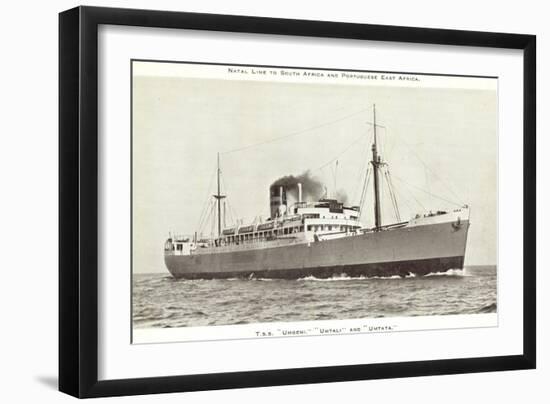 Natal Line, T.S.S Umgeni, Umtali, Umtata,Dampfschiff-null-Framed Giclee Print