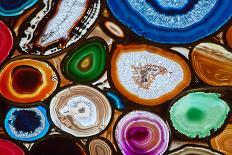 Translucent Mosaic Made with Slices of Agate Stone-Natali Glado-Photographic Print
