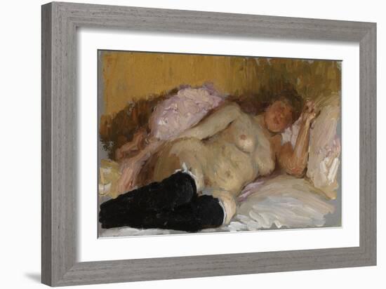 Natalia Nordman Sleeping, 1900s-Ilya Yefimovich Repin-Framed Giclee Print