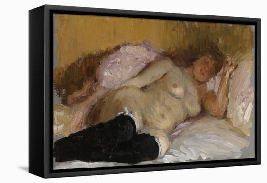 Natalia Nordman Sleeping, 1900s-Ilya Yefimovich Repin-Framed Premier Image Canvas