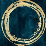 Circle Gold on Blue II-Natalie Harris-Art Print